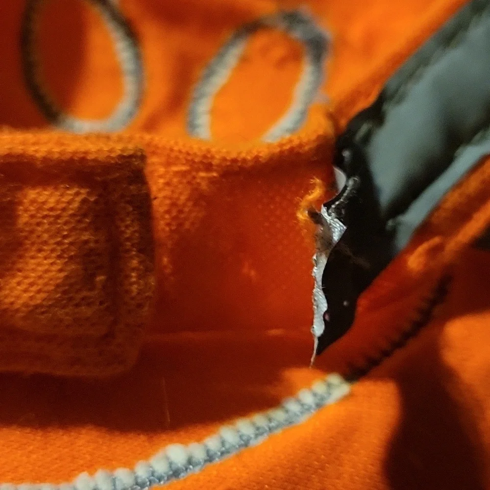 Knight Pet Velcro Orange Gray Safety Dog Bandana Scarf Paw Print
